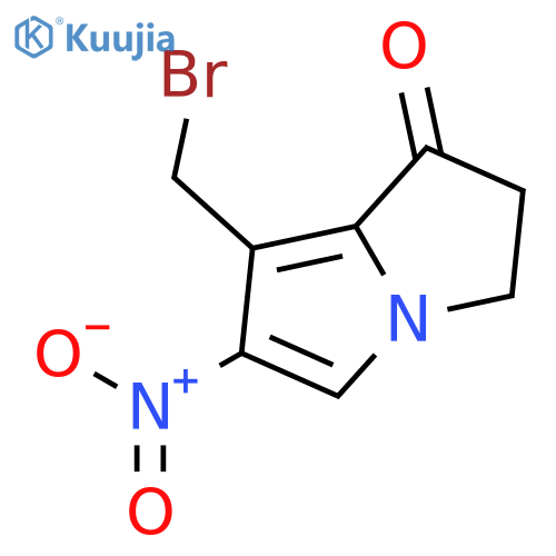 1H-Pyrrolizin-1-one, 7-(bromomethyl)-2,3-dihydro-6-nitro- structure