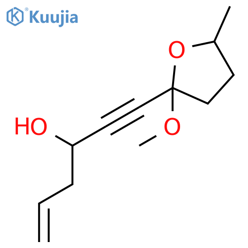 5-Hexen-1-yn-3-ol, 1-(tetrahydro-2-methoxy-5-methyl-2-furanyl)- structure