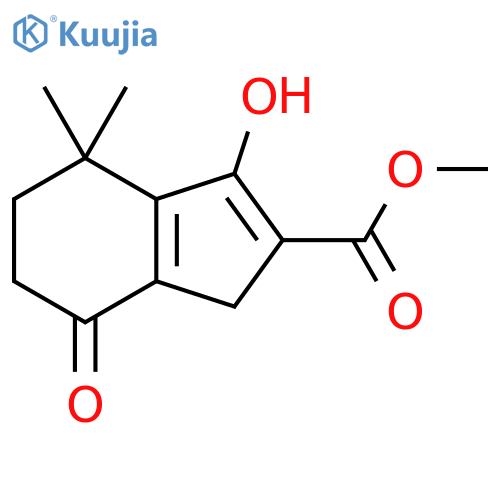 1H-Indene-2-carboxylic acid, 4,5,6,7-tetrahydro-3-hydroxy-4,4-dimethyl-7-oxo-, methyl ester structure