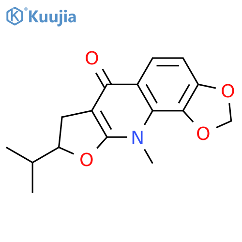 10-methyl-8-(propan-2-yl)-7,10-dihydro[1,3]dioxolo[4,5-h]furo[2,3-b]quinolin-6(8h)-one structure