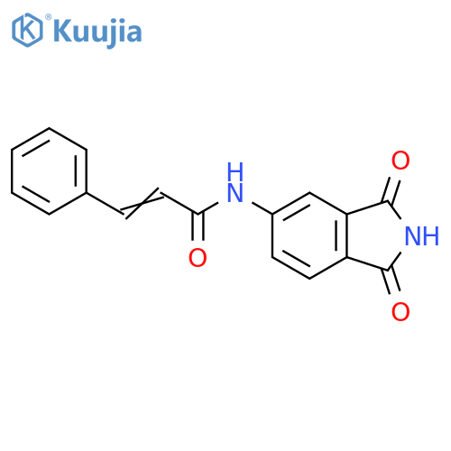(2E)-N-(1,3-dioxo-2,3-dihydro-1H-isoindol-5-yl)-3-phenylprop-2-enamide structure