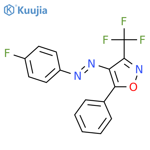 Isoxazole, 4-[(4-fluorophenyl)azo]-5-phenyl-3-(trifluoromethyl)- structure