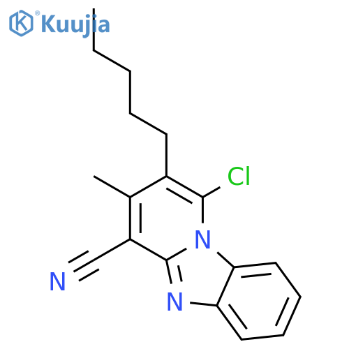 1-Chloro-3-methyl-2-pentylbenzo[4,5]imidazo[1,2-a]pyridine-4-carbonitrile structure