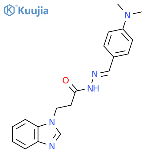 3-(1H-1,3-benzodiazol-1-yl)-N'-(1E)-4-(dimethylamino)phenylmethylidenepropanehydrazide structure