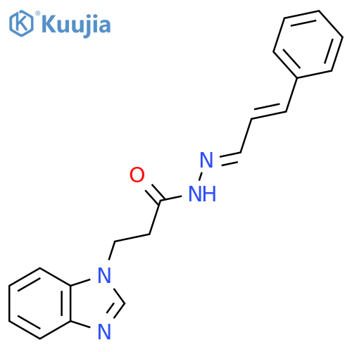 3-(1H-1,3-benzodiazol-1-yl)-N'-(1E,2E)-3-phenylprop-2-en-1-ylidenepropanehydrazide structure