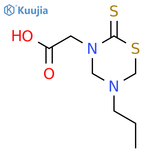 2H-1,3,5-Thiadiazine-3(4H)-acetic acid, dihydro-5-propyl-2-thioxo- structure