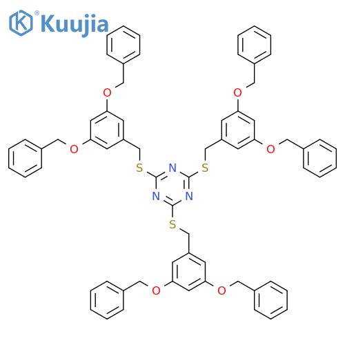 1,3,5-TRIAZINE, 2,4,6-TRIS[[[3,5-BIS(PHENYLMETHOXY)PHENYL]METHYL]THIO]- structure