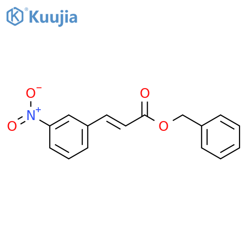 2-Propenoic acid, 3-(3-nitrophenyl)-, phenylmethyl ester, (2E)- structure