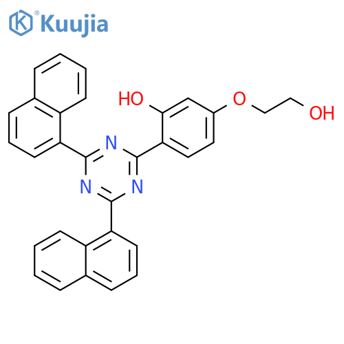 PHENOL, 2-(4,6-DI-1-NAPHTHALENYL-1,3,5-TRIAZIN-2-YL)-5-(2-HYDROXYETHOXY)- structure