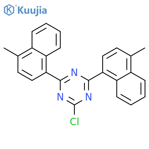 1,3,5-TRIAZINE, 2-CHLORO-4,6-BIS(4-METHYL-1-NAPHTHALENYL)- structure