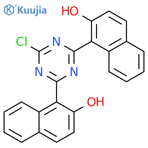 2-Naphthalenol, 1,1'-(6-chloro-1,3,5-triazine-2,4-diyl)bis- structure