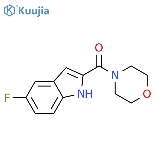 Morpholine, 4-[(5-fluoro-1H-indol-2-yl)carbonyl]- structure