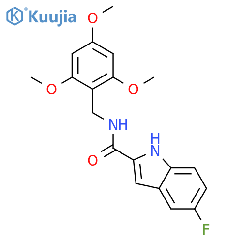 1H-INDOLE-2-CARBOXAMIDE, 5-FLUORO-N-[(2,4,6-TRIMETHOXYPHENYL)METHYL]- structure