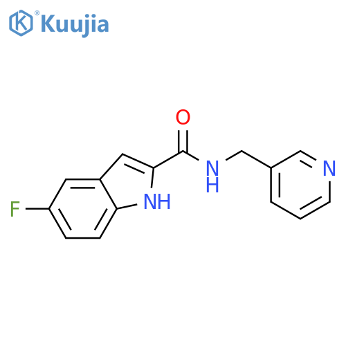1H-INDOLE-2-CARBOXAMIDE, 5-FLUORO-N-(3-PYRIDINYLMETHYL)- structure