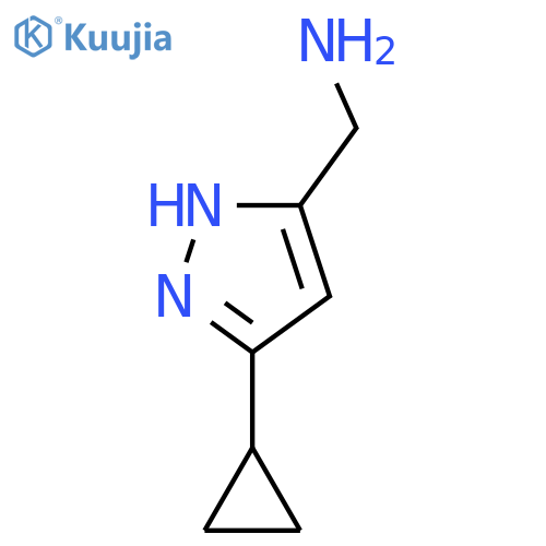 (3-cyclopropyl-1H-pyrazol-5-yl)methanamine structure