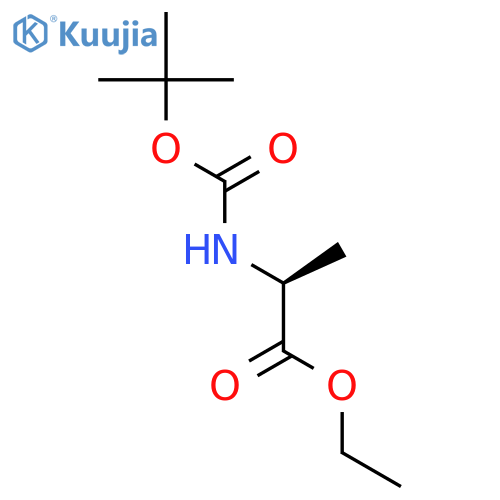 L-Alanine, N-[(1,1-dimethylethoxy)carbonyl]-, ethyl ester structure