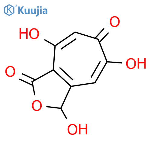 1H-Cyclohepta[c]furan-1,6(3H)-dione, 3,5,8-trihydroxy- structure