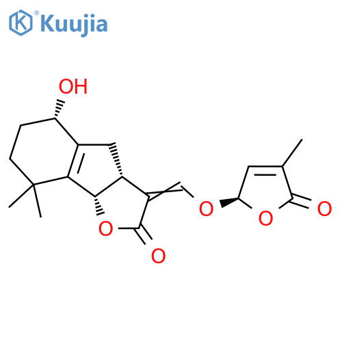 2H-Indeno[1,2-b]furan-2-one,3-[[(2,5-dihydro-4-methyl-5-oxo-2-furanyl)oxy]methylene]-3,3a,4,5,6,7,8,8b-octahydro-5-hydroxy-8,8-dimethyl-, [3E(R*),3aa,5b,8ba]- structure