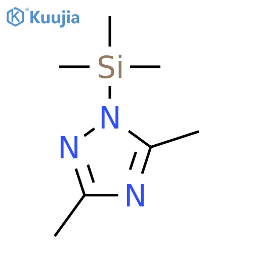 1H-1,2,4-TRIAZOLE, 3,5-DIMETHYL-1-(TRIMETHYLSILYL)- structure