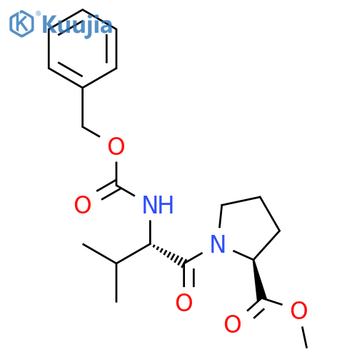 L-Proline, 1-[N-[(phenylmethoxy)carbonyl]-L-valyl]-, methyl ester structure