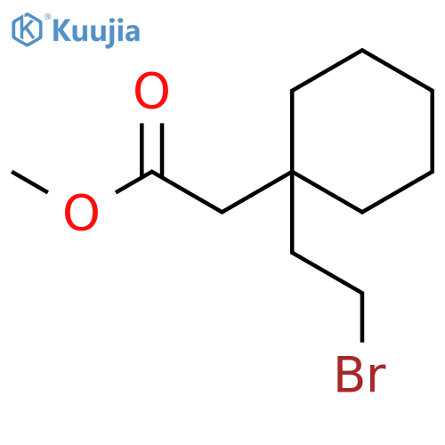 CYCLOHEXANEACETIC ACID, 1-(2-BROMOETHYL)-, METHYL ESTER structure