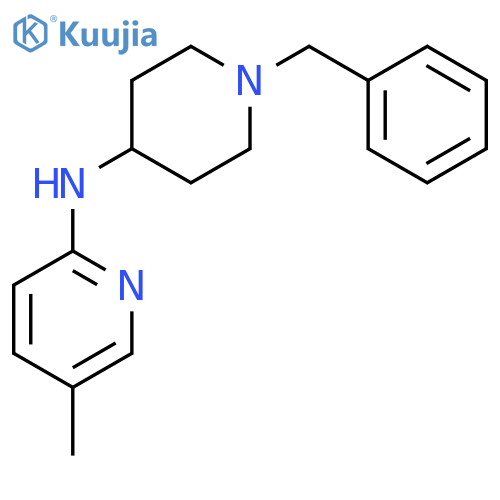 2-Pyridinamine, 5-methyl-N-[1-(phenylmethyl)-4-piperidinyl]- structure