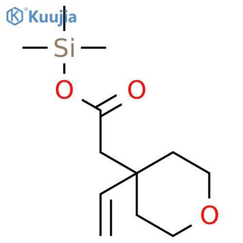2H-PYRAN-4-ACETIC ACID, 4-ETHENYLTETRAHYDRO-, TRIMETHYLSILYL ESTER structure