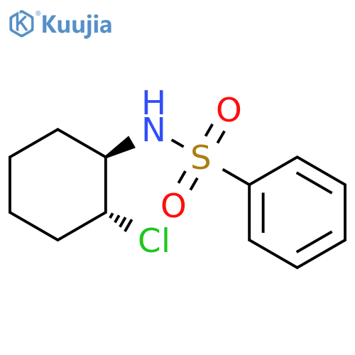 Benzenesulfonamide, N-[(1R,2R)-2-chlorocyclohexyl]-, rel- structure
