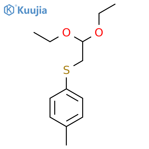 (2,2-Diethoxyethyl)(p-tolyl)sulfane structure