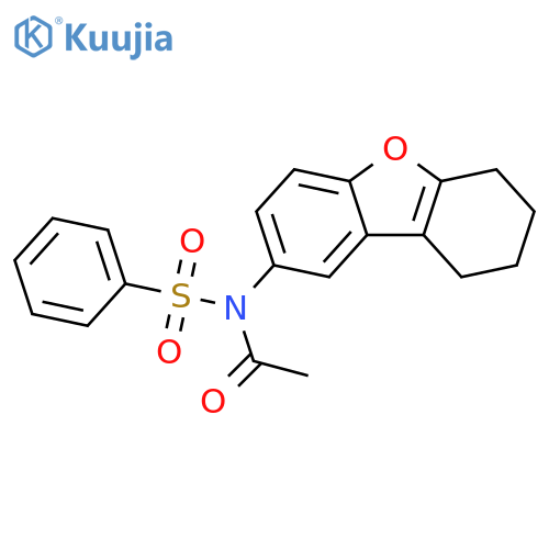 N-(benzenesulfonyl)-N-{8-oxatricyclo7.4.0.0^{2,7}trideca-1(9),2,4,6-tetraen-4-yl}acetamide structure