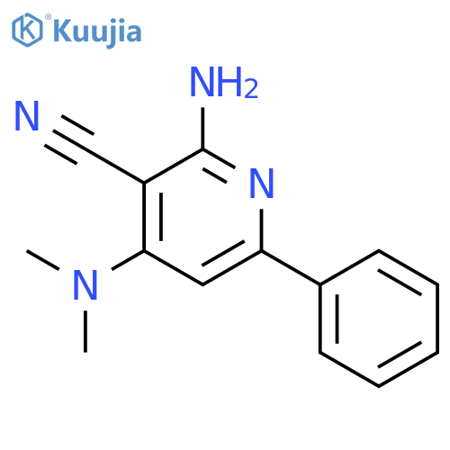 3-PYRIDINECARBONITRILE, 2-AMINO-4-(DIMETHYLAMINO)-6-PHENYL- structure