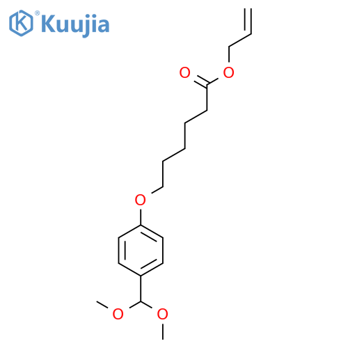 Hexanoic acid, 6-[4-(dimethoxymethyl)phenoxy]-, 2-propenyl ester structure
