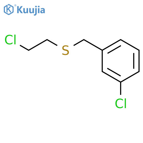 BENZENE, 1-CHLORO-3-[[(2-CHLOROETHYL)THIO]METHYL]- structure