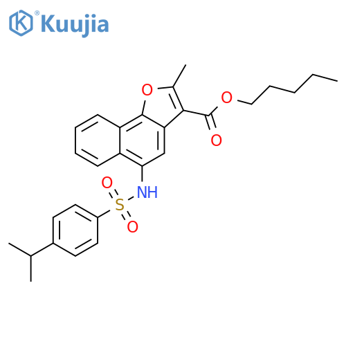 pentyl 2-methyl-5-4-(propan-2-yl)benzenesulfonamidonaphtho1,2-bfuran-3-carboxylate structure