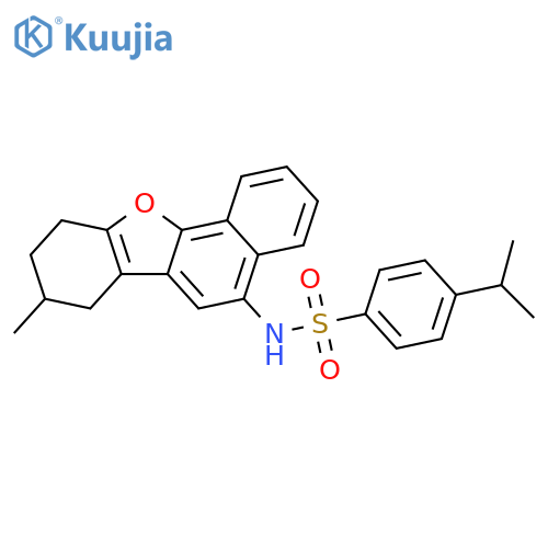 N-{13-methyl-17-oxatetracyclo[8.7.0.0^{2,7}.0^{11,16}]heptadeca-1(10),2(7),3,5,8,11(16)-hexaen-8-yl}-4-(propan-2-yl)benzene-1-sulfonamide structure
