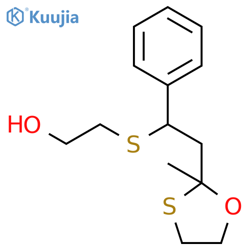 ETHANOL, 2-[[2-(2-METHYL-1,3-OXATHIOLAN-2-YL)-1-PHENYLETHYL]THIO]- structure