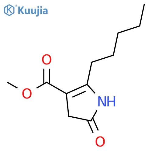 1H-PYRROLE-3-CARBOXYLIC ACID, 4,5-DIHYDRO-5-OXO-2-PENTYL-, METHYL ESTER structure