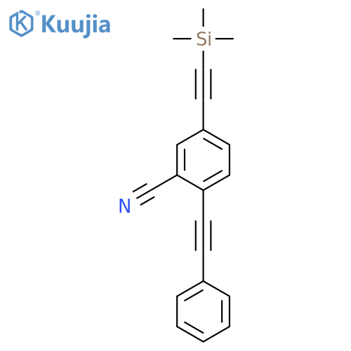BENZONITRILE, 2-(PHENYLETHYNYL)-5-[(TRIMETHYLSILYL)ETHYNYL]- structure