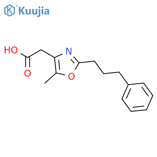 4-Oxazoleacetic acid, 5-methyl-2-(3-phenylpropyl)- structure