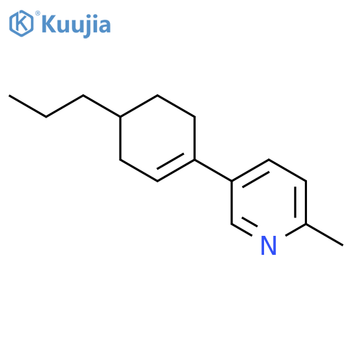 Pyridine, 2-methyl-5-(4-propyl-1-cyclohexen-1-yl)- structure