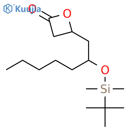 2-OXETANONE, 4-[2-[[(1,1-DIMETHYLETHYL)DIMETHYLSILYL]OXY]HEPTYL]- structure