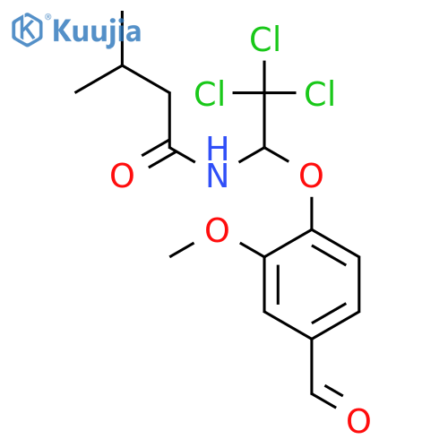 3-Methyl-N-(2,2,2-trichloro-1-(4-formyl-2-methoxyphenoxy)ethyl)butanamide structure