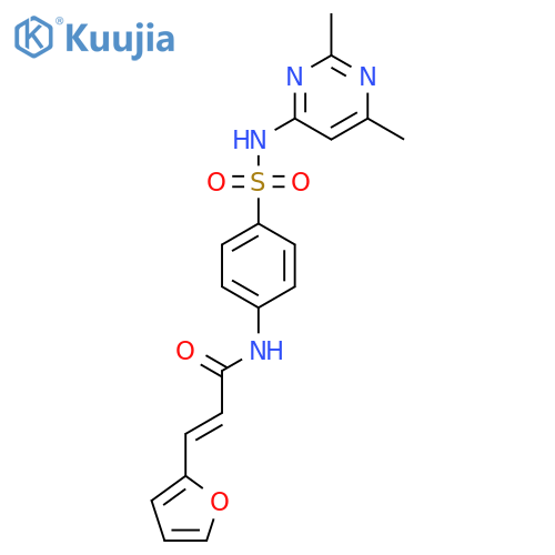 N-{4-[(2,6-dimethylpyrimidin-4-yl)sulfamoyl]phenyl}-3-(furan-2-yl)prop-2-enamide structure