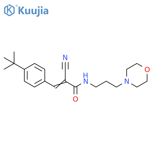 (Z)-3-(4-tert-butylphenyl)-2-cyano-N-(3-morpholin-4-ylpropyl)prop-2-enamide structure