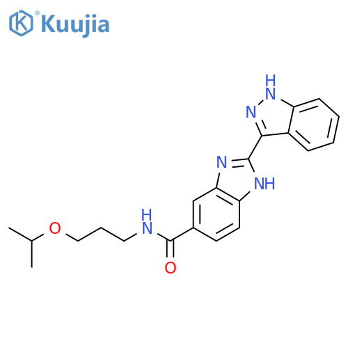 1H-Benzimidazole-5-carboxamide,2-(1H-indazol-3-yl)-N-[3-(1-methylethoxy)propyl]- structure