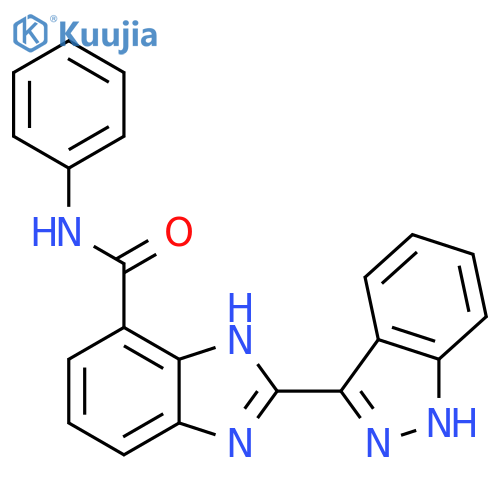 1H-Benzimidazole-4-carboxamide, 2-(1H-indazol-3-yl)-N-phenyl- structure