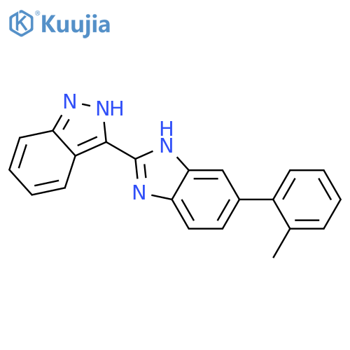 1H-Benzimidazole, 2-(2H-indazol-3-yl)-5-(2-methylphenyl)- structure