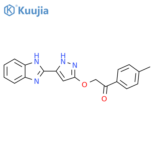 Ethanone,2-[[5-(1H-benzimidazol-2-yl)-1H-pyrazol-3-yl]oxy]-1-(4-methylphenyl)- structure