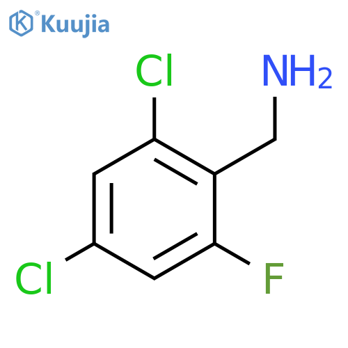 (2,4-dichloro-6-fluorophenyl)methanamine structure