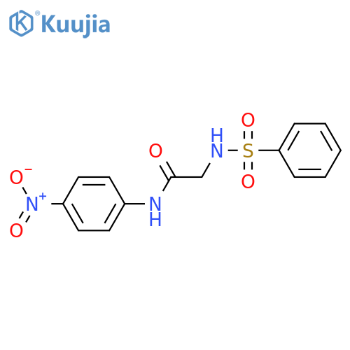 Acetamide, N-(4-nitrophenyl)-2-[(phenylsulfonyl)amino]- structure
